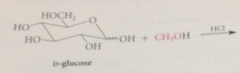 most monosaccharides react w alcohols under acidic conditions to yield