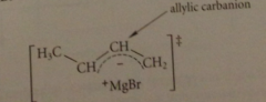 an ion pair consisting of an allylic carbanion and a +MgBr cation