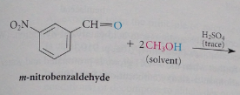 When an aldehyde or ketone reacts w a large excess of an alcohol in the presence of a trace of strong acid