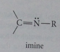 nitrogen analog of an aldehyde or ketone in which C=O group replaced by C=NR group