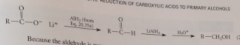 AlH3 reduced carboxylate ion into an aldehyde, which is reduced to give after protonolysis, the primary alcohol