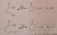 intramolecular esterification & is acid catalyzed