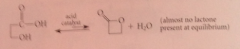 favored over corresponding hydroxy acids