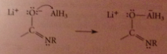 The lithium salt of the amide, a LB, reacts with the LA AlH3