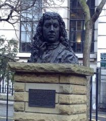 Who was the sculptor of the bust of Samuel Pepys in Seething Lane Gardens ?