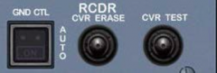 Explain the RCDR Panel control: CVR TEST