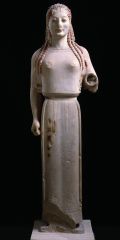 The Peplos Kore, Greek, Archaic period, 6th Century BC, marble
