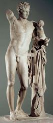 Praxitiles: Hermes and the infant Dinoysus, Late Classical, 4th century, BC, marble copy