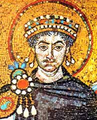 -ruled the empire and the christian church 
-only helped by Theodora his wife