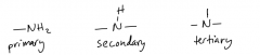 nitrogen containing group with enough hydrogens to 
make three bonds total