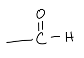 terminal carbon double bonded to an oxygen