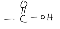 terminal carbon with hydroxyl group and 
double bond to oxygen