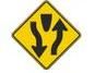2. This sign means?

A) Winding road advance warning.
B) Warning of divided highway begins ahead.
C) Two way traffic advance warning.
D) Warning of divided highway ends ahead.