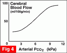 Cerebral blood flow pCO2