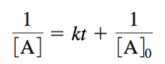 -A plot of 1/[A] versus t will produce a straight line with a slope equal to k.