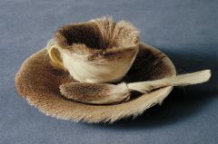 Merit Openheim, Fur-lined Tea Cup (Luncheon in Fur), 1936