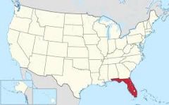florida U.S the southeasternmost state with the atlantic on one side.