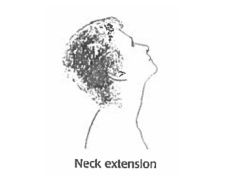 Straightening the neck (moving the neck/head backwards)