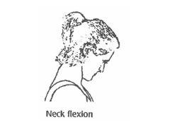 Bending the neck (moving the neck/head forward)
