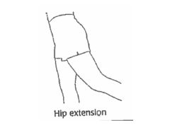 Moving the hip backwards
