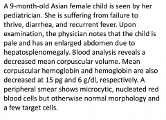 What is the most probable diagnosis 
for this child?