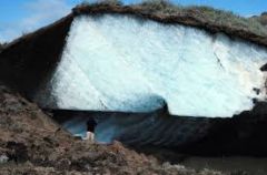 Permafrost is solid that is always frozen. Not many resources in the area.