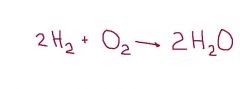 The arrow in this balanced equation is called a ____ sign and it means "equals" or "produces".