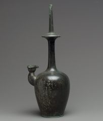 -distinctively shaped containers such as this example were traditionally used in Asia as water sprinklers for Buddhist purification rituals  (cast in bronze)

- (Goryeo dynasty (918–1392), Korea)