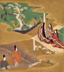 -a style of decorative painting in Japan during the 12th and early 13th centuries, characterized by strong color and flowing lines
-(left is scene from The Tale of Genji by Tosa Mitsuoki, from the 17th century revival of the style)
