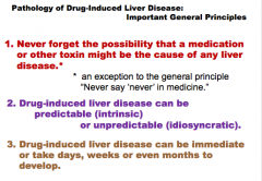 What are some of the various components of drug-induced liver injury?