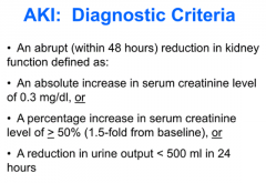 Yes, change in serum creatinine over 48 hours is consistent w/ AKI