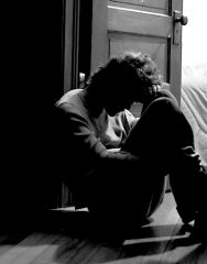 (ADJ): very sad and without hope
suffering from the medical condition of depression

(FAM) depressing