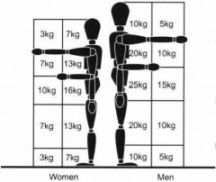 20 kg - Male
13 kg - Female