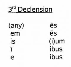 3rd Declension Nouns Latin Chart